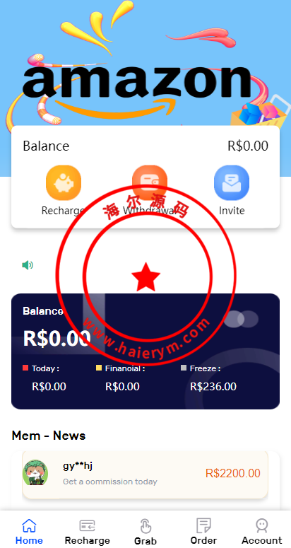 新版UI多语言亚马逊抢单刷单系统/订单自动匹配系统